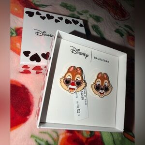 NEW Disney Chip & Dale Valentine's Day BaubleBar Stud Earrings Heart Eye Glasses